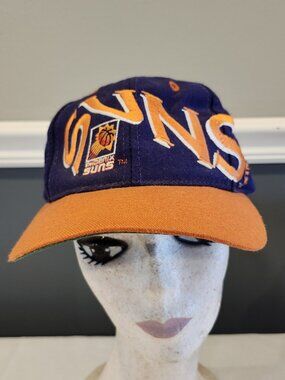 Rare~Vintage 1990s~Phoenix Suns~AJD~Snapback Hat Cap~NBA~Double Embroidered